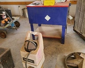 Large parts washer, sandblasted with glass beads, star decor