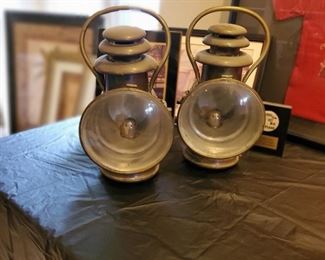 Antique Dietz Brass Side Lantern/Lamp
