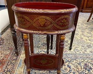 Lacquered and painted jardiniere 