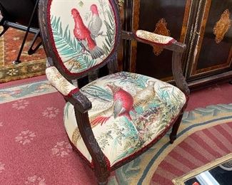 Pair of petit carved armchairs