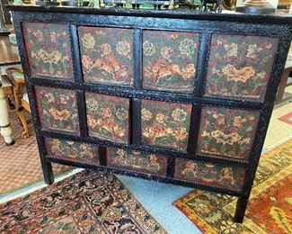 Asian painted and decorated cabinet