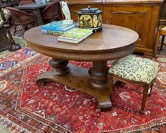 20th century mahogany library table