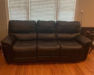 Great leather sofa with dual recliners