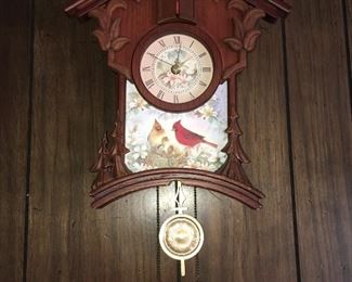 Cardinal cuckoo clock