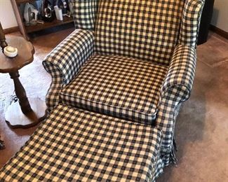 Matching chair and ottoman
