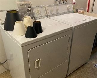 Vintage working Maytag washer and electric dryer.