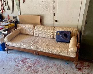 Vintage daybed style sofa, need reupholstering but worth the save.