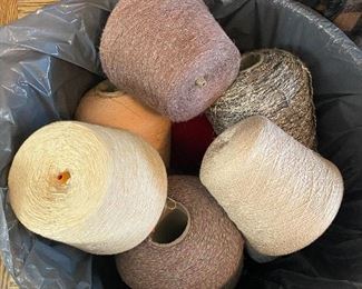 Large Hanks of yarn for machine embroidery.