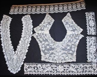 HANDMADE LACE LOT, 19TH & 20TH CENTURY, 24 PIECES