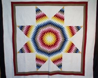 EIGHT POINTED BETHLEHEM STAR QUILT, 1890s