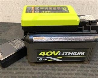 Located in: Chattanooga, TN
MFG Ryobi
40V Battery & Charger
Tested- Works
**Sold As Is Where Is**