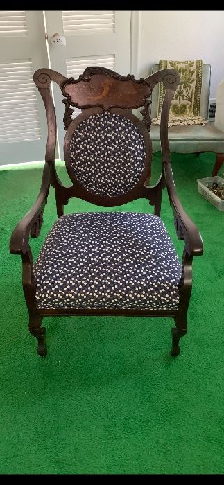 newly custom upholstered antique chair