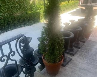 Planters, urns, array of garden accessories, Smith and Hawken 