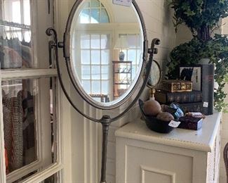 Boudoir mirror, decorator pieces