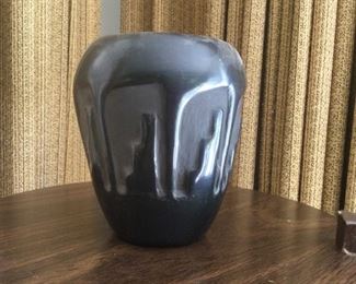 Santa Clara Black Vase.  $100.  Signed.