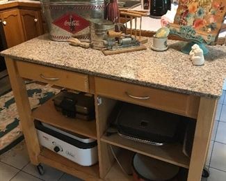 Kitchen island/cart with granite top