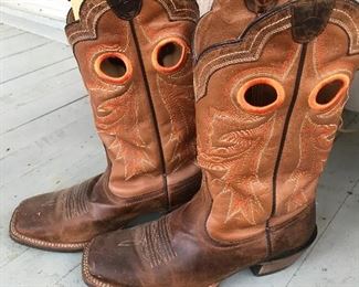 Four pairs of Ariat leather boots size 10. 
