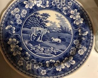The Spode blue room collection milk made first introduced circa 1814. Originating from a hand engraved copper plate. Four plates available