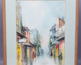 Nestor Hippoyle Fruge New Orleans Royal Street Painting