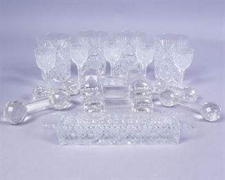 Lot ABP Cut Glass Tumblers Cordials Table Accessories