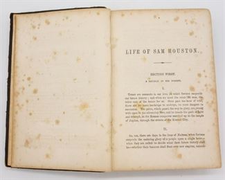 The Life of Sam Houston Book by G G Evans 1860