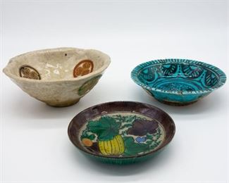3 Assorted Early Asian and Islamic Ceramic Bowls