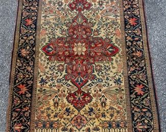 Antique Ferahan Sarouk Oriental Rug Floral Motif