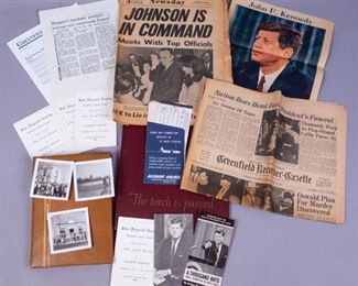 1963 John F Kennedy Assassination Memorabilia