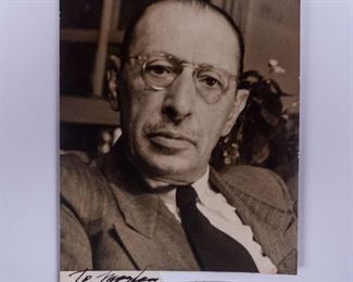 Autograph Signed Photo of Igor Stravinsky July 1947