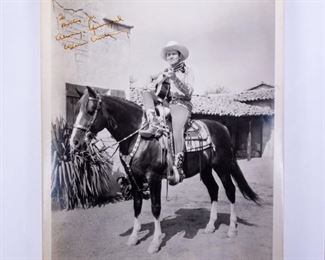 Autograph Signed Photograph of Gene Autry on Horse