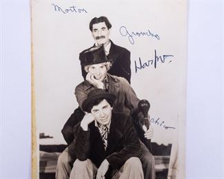 Secretarial Signed Portrait Photograph Marx Brothers