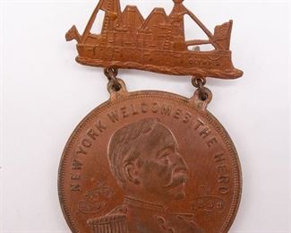 1899 Medal Welcoming Admiral Dewey to New York