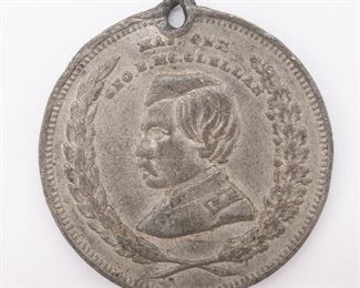 Presidential Campaign Medal General McClellan 1864