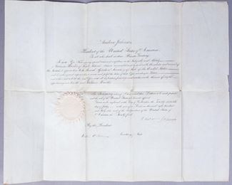 Appointment Document from Andrew Johnson 1866