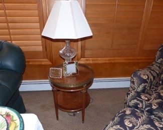 Side table & lamp