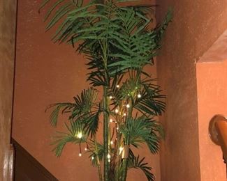 Large Faux Palm Tree with Lights