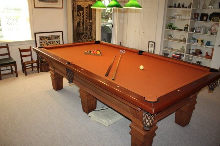 ANTIQUE POOL TABLE