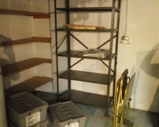 Lots of shelving throughout