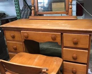 Maple Dresser, Mirror Bench