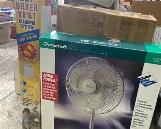 Oscillating Stand Fan Dryer Vent Cleaner