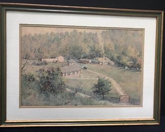 Paul Sawyier Old Crow Distillery Print After Photograph