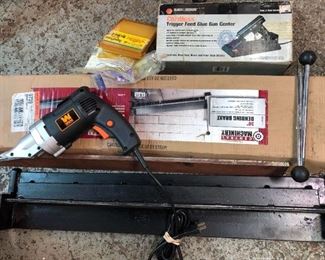 WEN Drill, Black Decker Glue Gun Central Machinery Bending Break