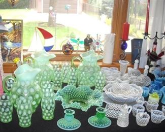 Fenton Hobnail remains.  Coin dot sold.  Reduced prices on glass.