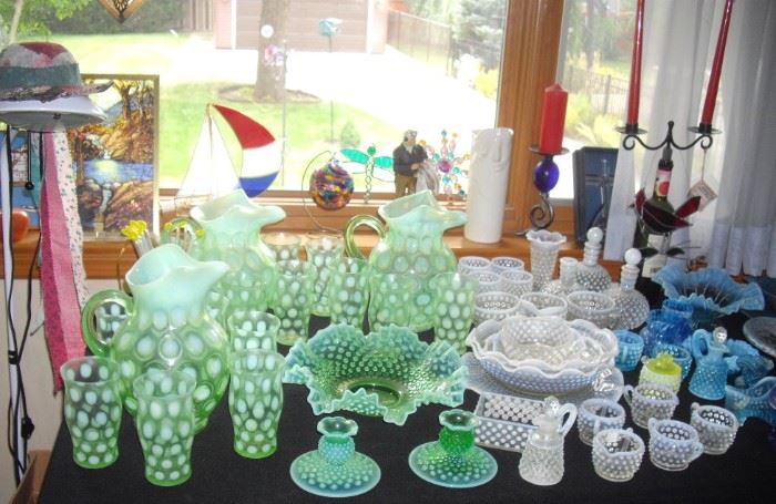 Fenton Hobnail remains.  Coin dot sold.  Reduced prices on glass.