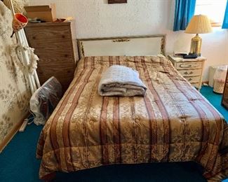 Chest of drawers, full-size bed