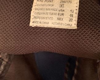 • Men’s clothing – many jeans, tshirts, button-up shirts, coats
o Size large and extra large shirts, coats
o Size 34 – 28 jeans, slacks
o Size 10.5 – 13 shoes and boots