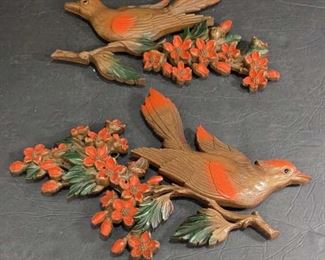 chalkware bird wall art