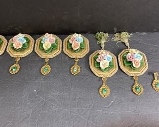 ceramic flowers wall hangings