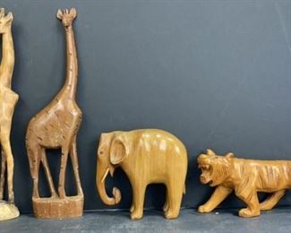 animal wood figurines