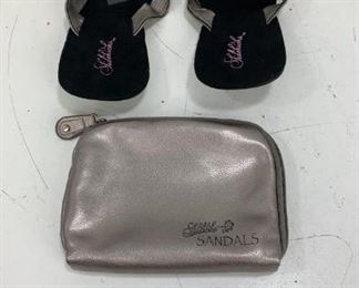 NEW portable folding flip flops in a case
